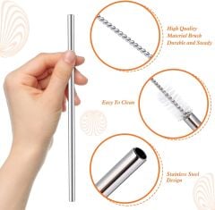 3 Parça Paslanmaz Çelik Pipet Seti