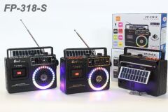 Nostaljik Bluetoothlu Güneş Panelli Radyo