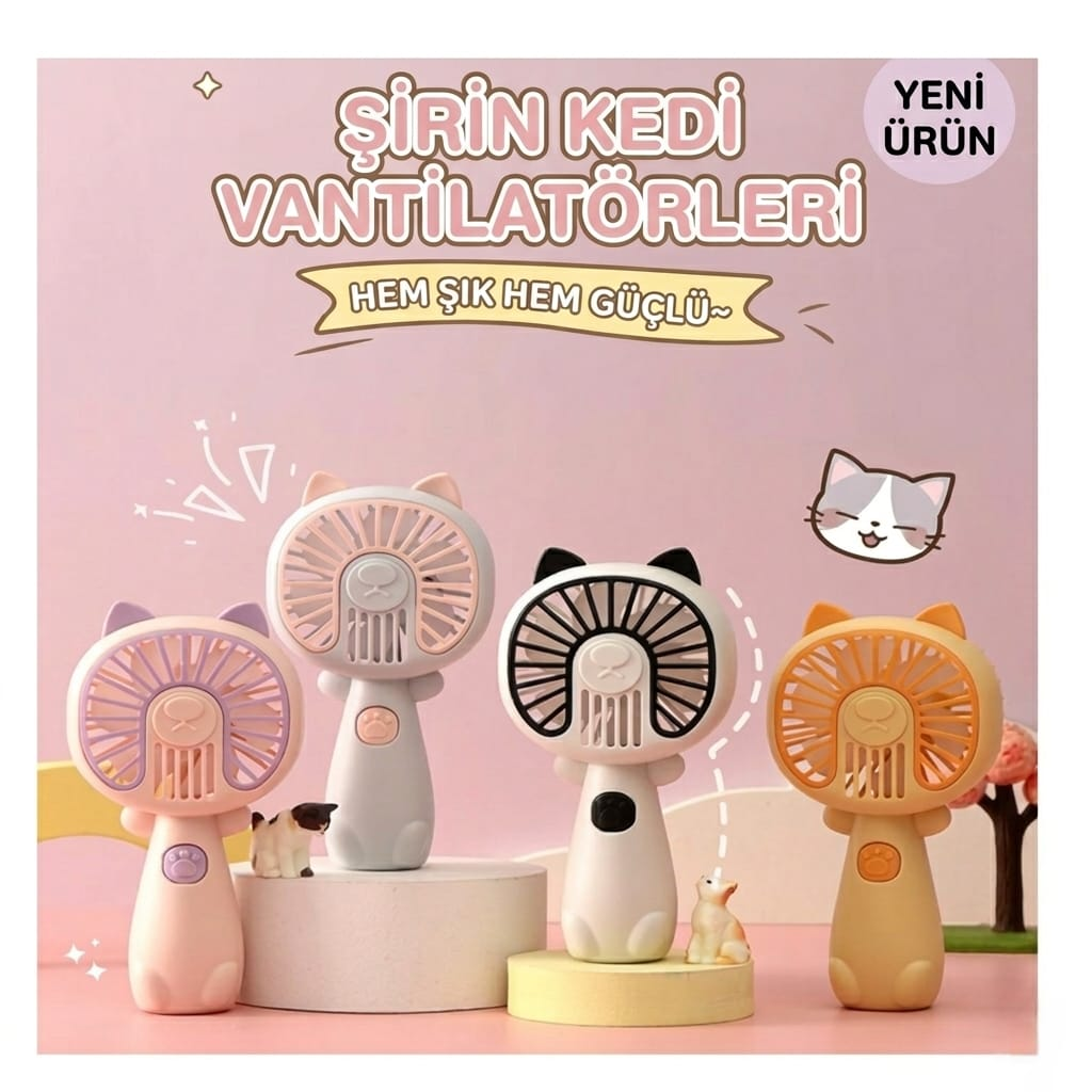 Taşınabilir Şarjlı El Fanı