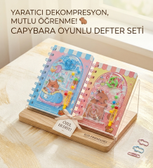 Capybara Oyun Kapaklı Spiralli Defter 12 Adet