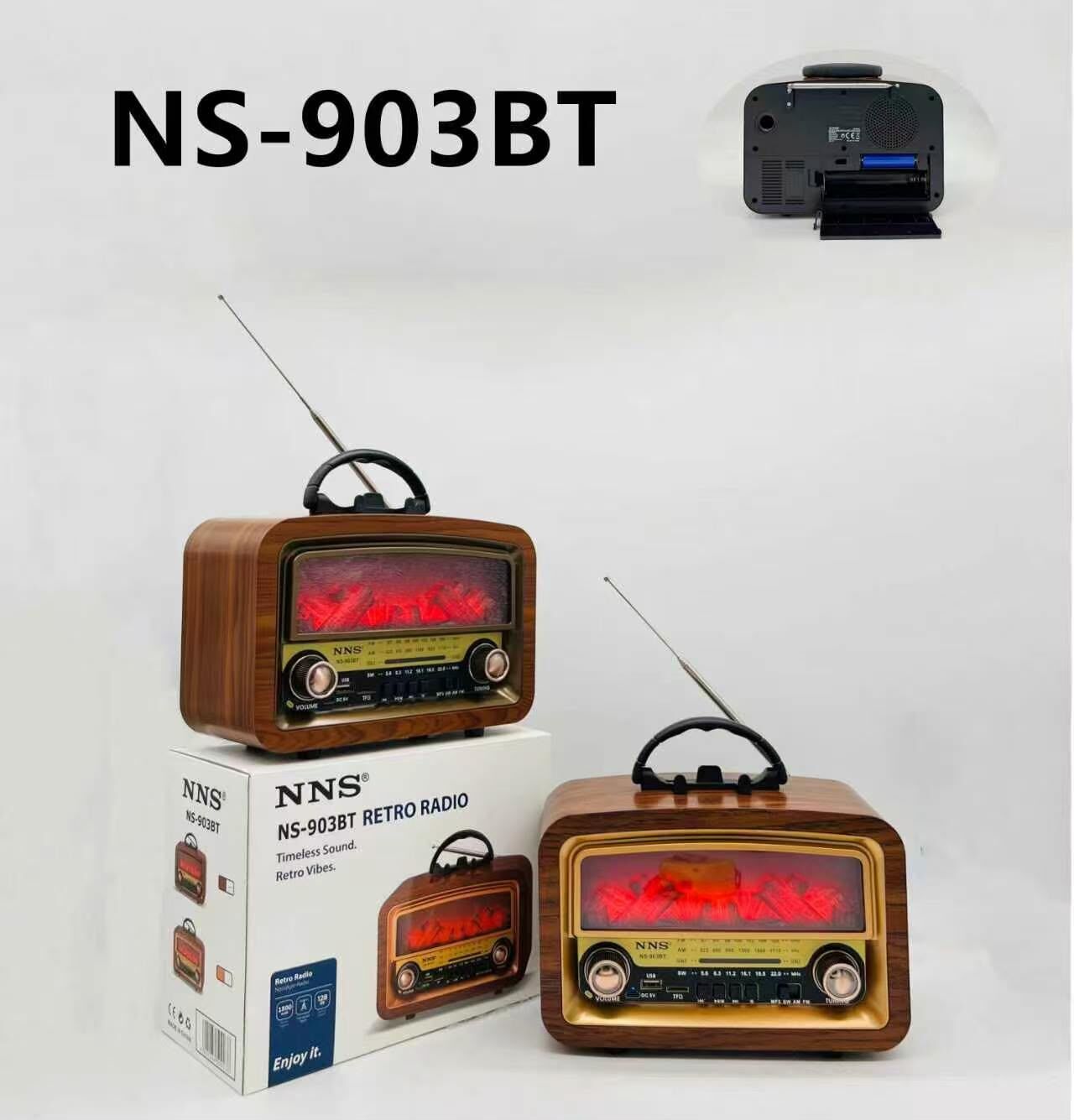 Nostaljik Şömineli Bluetoothlu Radyo
