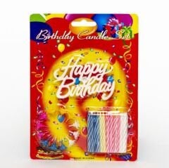 Rengarenk Happy Birthday Doğum Günü Mumları