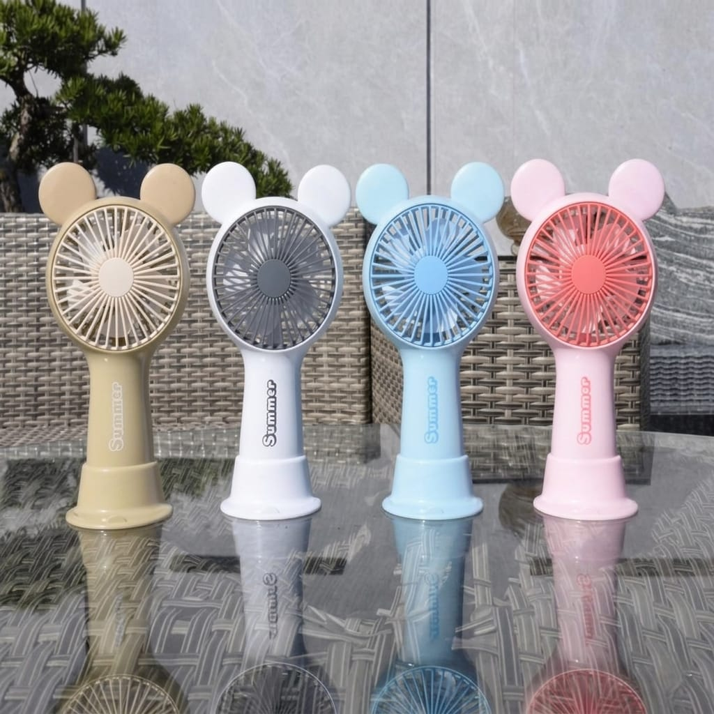 Taşınabilir Şarjlı El Fanı Masa Üstü Telefon Tutmalı