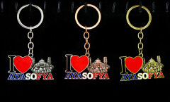 Metal Ayasofya Anahtarlık (I Love Ayasofya)