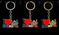 Metal Ayasofya Anahtarlık (I Love Ayasofya)