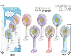 Taşınabilir Şarjlı El Fanı 3 Kademeli Masa Üstü Telefon Tutmalı