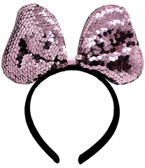 Renk Değiştiren Pullu Fiyonk Parti Tacı Pembe Gümüş