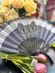 Plastik Kedi Tasarımlı Yelpaze