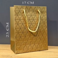 Küçük Boy Gold İpli Karton Çanta