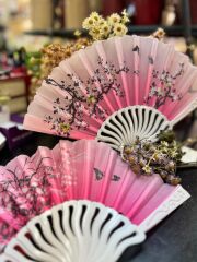 Plastik Desenli Yelpaze