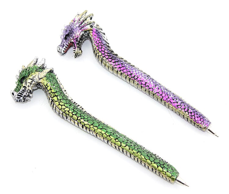 Dragonlu Polyester Tükenmez Kalem
