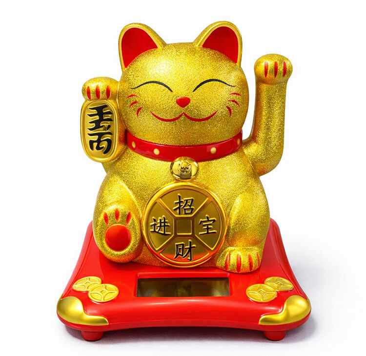 Güneş Enerjili Sallanan Şans Kedisi - Maneki Neko Alk4524