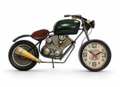 Motosiklet Tasarımlı Metal Duvar Saati Alk5790