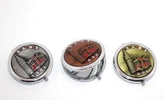 Metal İstanbul Temalı Kabartmalı El Aynası