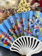 Plastik Desenli Yelpaze