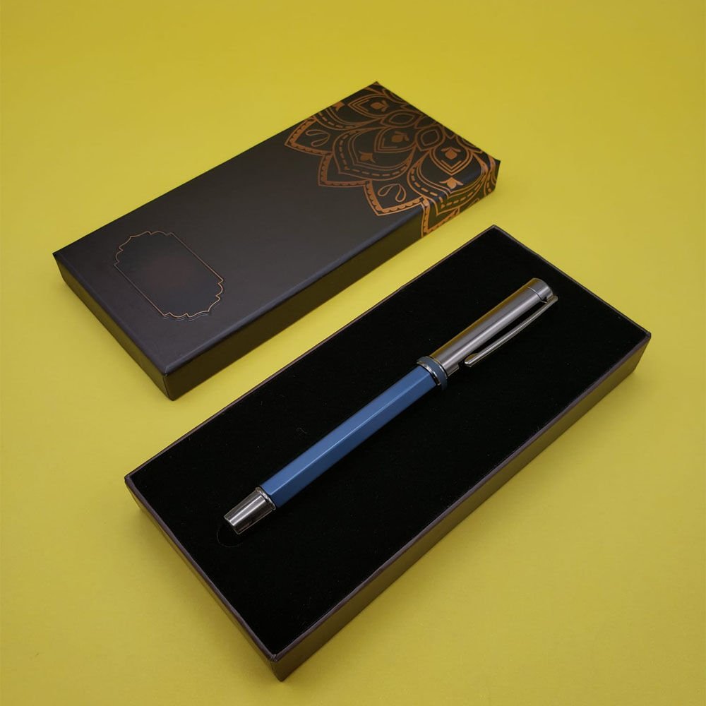 Toptan Lacivert Roller Metal Kalem