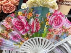 Plastik Desenli Yelpaze